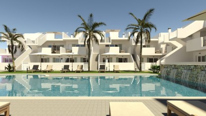 Nové apartmány se 2–3 ložnicemi, bazénem a soláriem – Roldán, Murcia