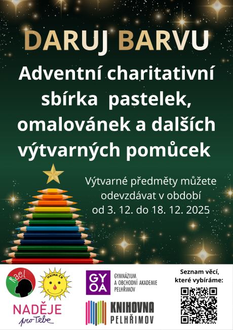 Gymnázium a OA Pelhřimov jsou opět při nás, přidaly se k nim děti a učitelé ze  ZŠ Komenského