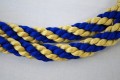 Ozdobná šňůra na uniformu - zlato-modrá