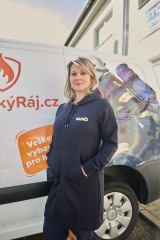 Mikinové šaty dámské - námořní modrá s nápisem HASIČI