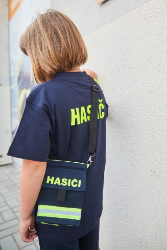 Tričko dětské navy s reflex. potiskem HASIČI