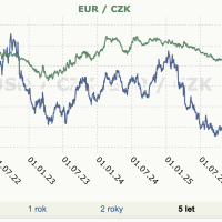 5 rok USD EUR CZK