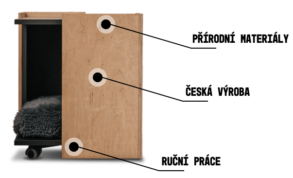 Stylový Noční Domek Stolek #3