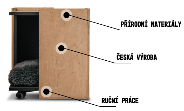 Stylový Noční Domek Stolek #3