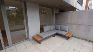Byt 2+kk se zahradou 59 m², terasou a garážovým stáním v uzavřené Rezidenci Libuš, Praha 4