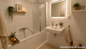 Byt 2+kk se zahradou 59 m², terasou a garážovým stáním v uzavřené Rezidenci Libuš, Praha 4
