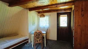 Prodej dřevěné chaty na soutoku Malše a Stropnice s vlastním pozemkem 553 m2