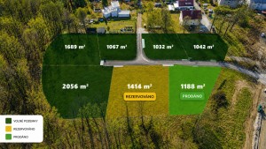 Prodej stavebního pozemku 1067 m2 v Hluboké nad Vltavou