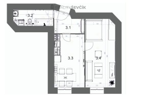 Pronájem zrekonstruovaného bytu 2+kk, 42 m², Pražská 7, České Budějovice