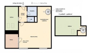 Prodej mezonetového bytu 3+kk, 93 m², terasa, garážové stání – Dobrá Voda u Č. Budějovic